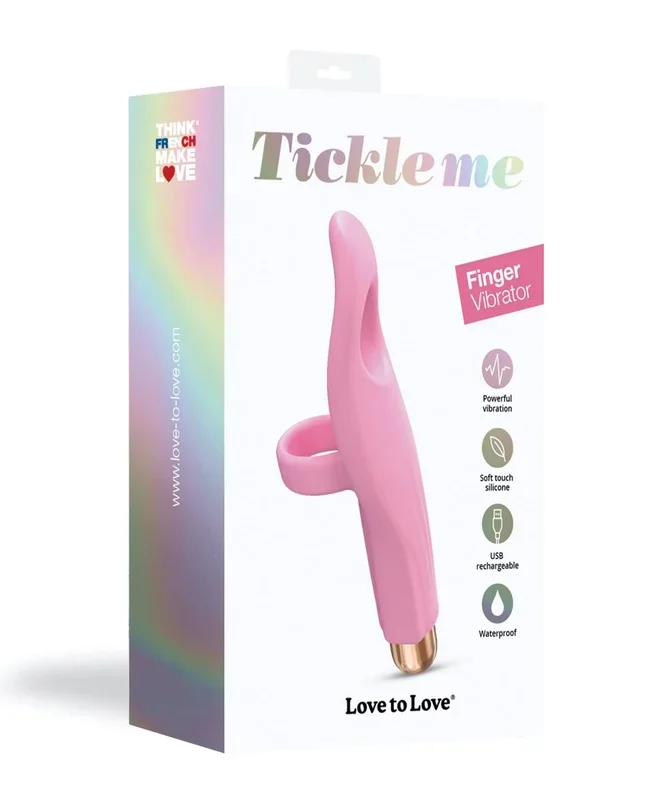 Love to Love Tickleme Finger Vibrator – Rose