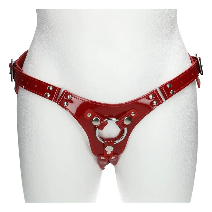 Luxus Strap-On Harness aus Lackleder
