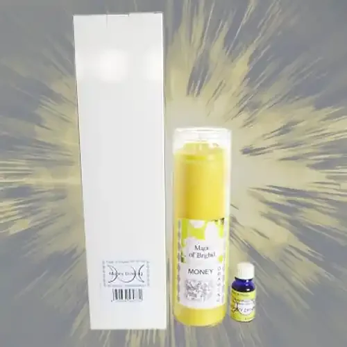 Magic of Brighid – Glaskerzen-Set ‘Money Drawing (Geld anziehen)‘