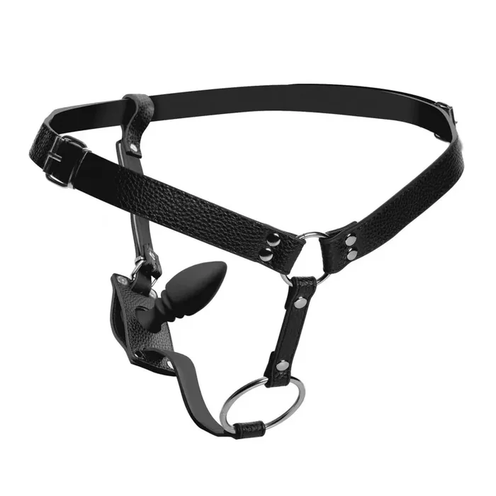 Männerharnessslip mit Analplug