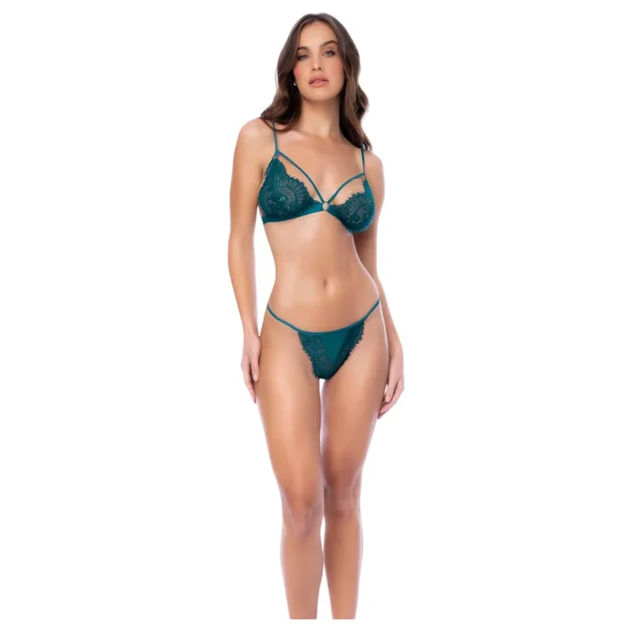 Mapalé – Blüten-Set mit Trägern (grün) – L/XL