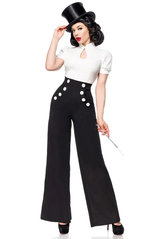 Marlenehose mit Knöpfen