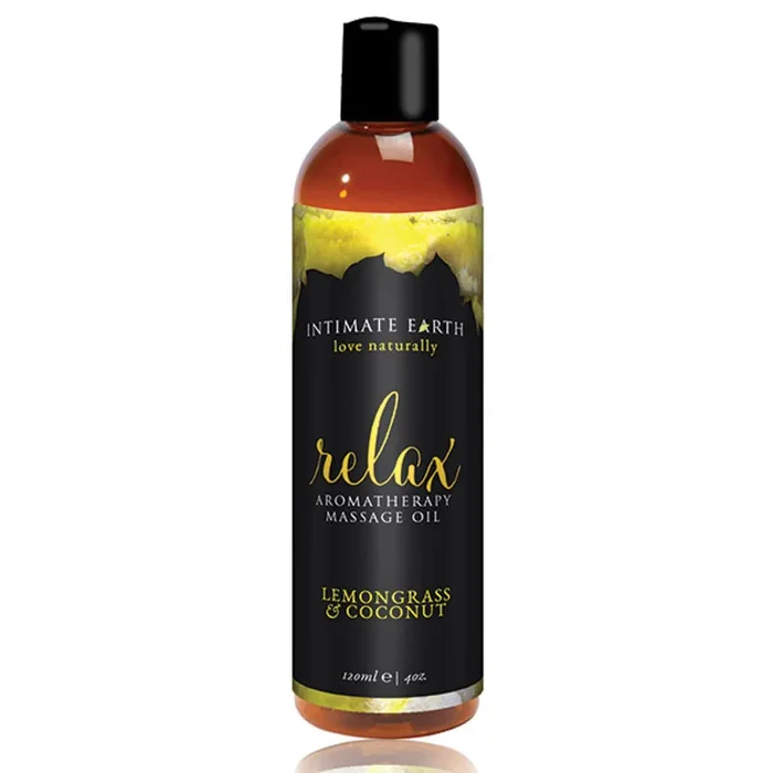 Massageöl Intimate Earth Relax – Zitronengras und Kokosnuss, 120 ml