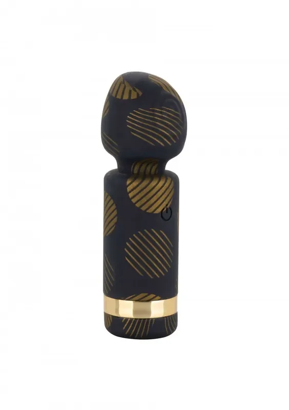 Massagestab mini schwarz-gold Muster