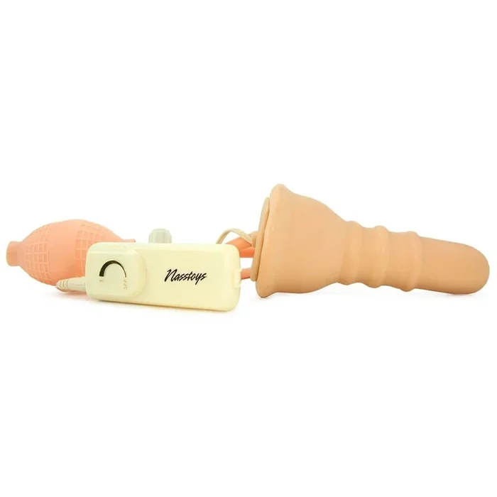 Maxx Men Inflatable Vibrating Ripple Plug in Flesh