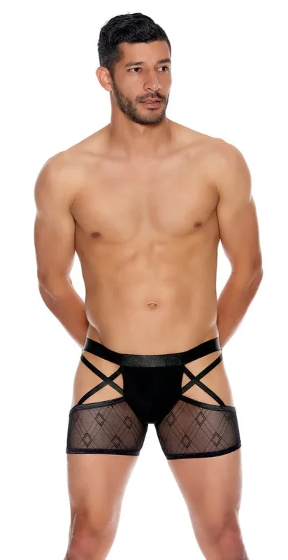 Men’s Black Mesh Open Back Brief’s