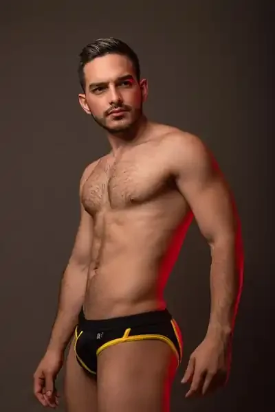 Mesh Jock Black/Yellow