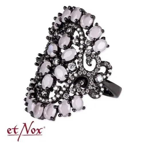 Messingring mit vielen Zirkonia