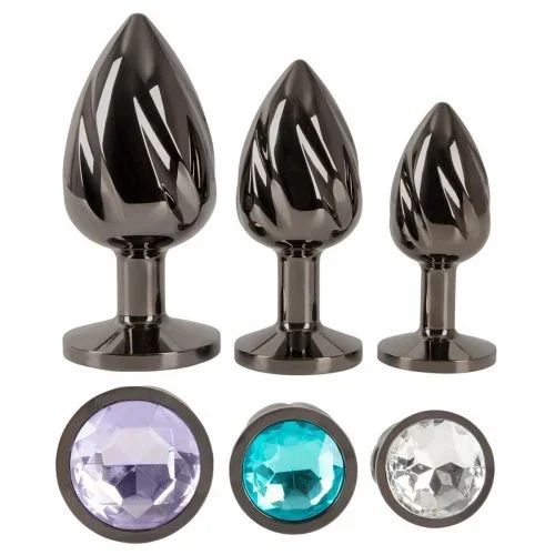 Metall Butt Plug Set »Sparkling Jewels« | 3 Größen