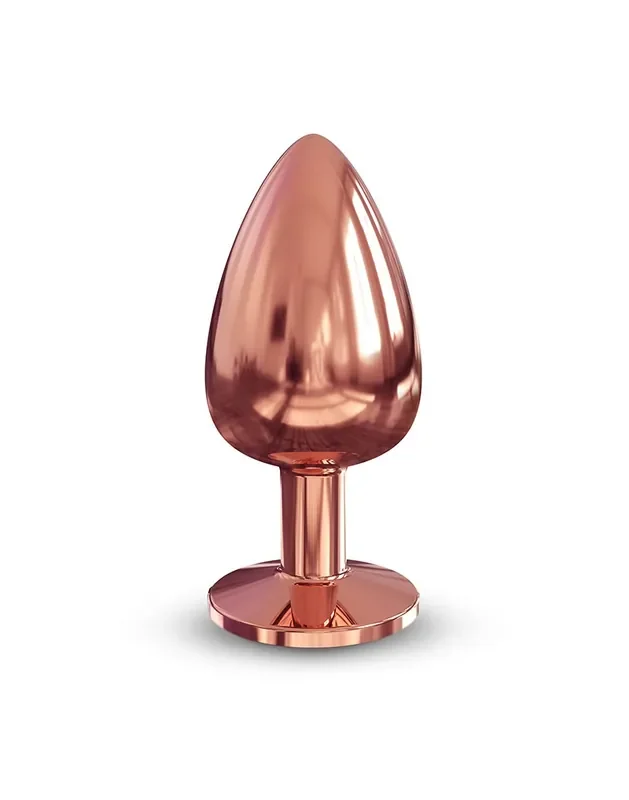 Metallischer Buttplug im Diamant-Design – L