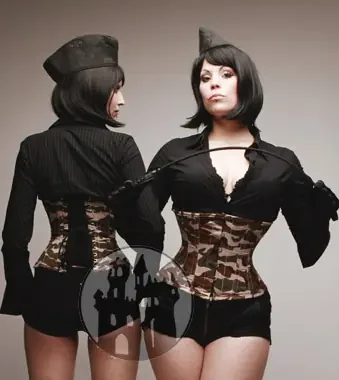 Military-Korsett – Taille (Farbe Schwarz, Grösse S)