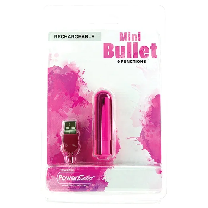 Mini Bullet Rechargeable Bullet – 9 Functions Pink