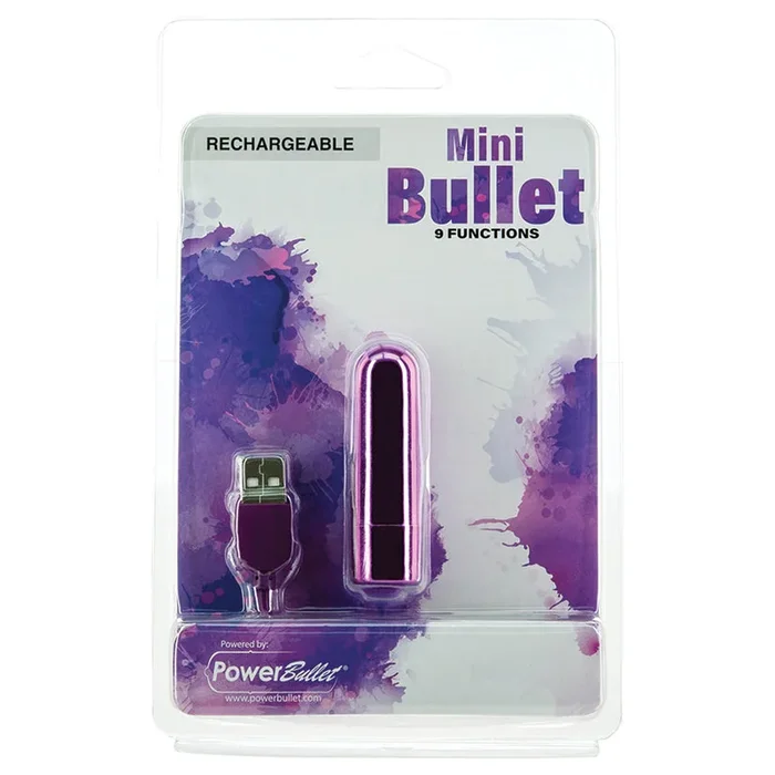 Mini Bullet Rechargeable Bullet – 9 Functions Purple
