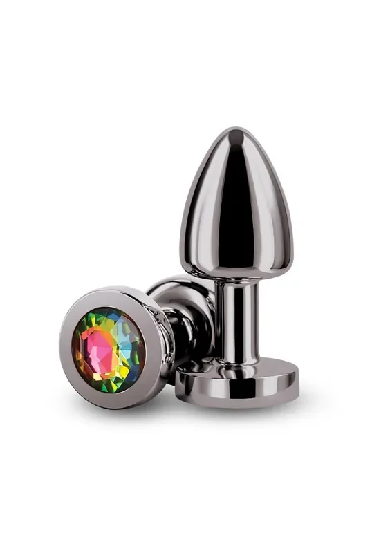 Mini Metall-Plug mit Schmucksteinbasis