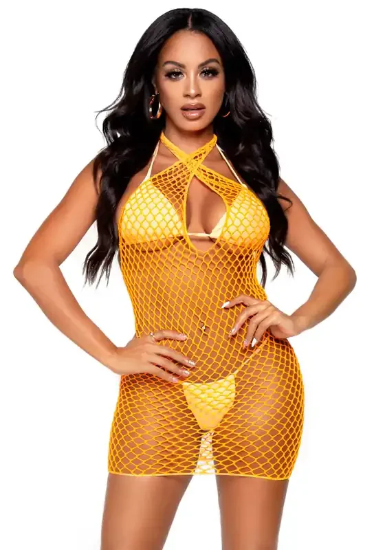 Minikleid mit überkreuzten Trägern