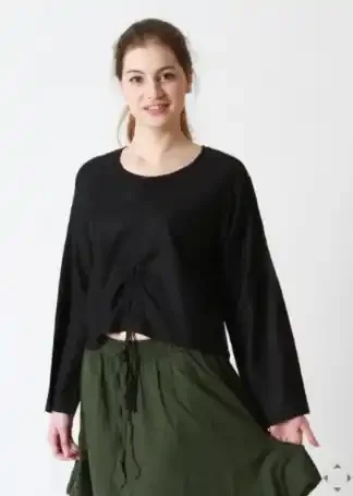 Mittelalter Bluse Schwarz