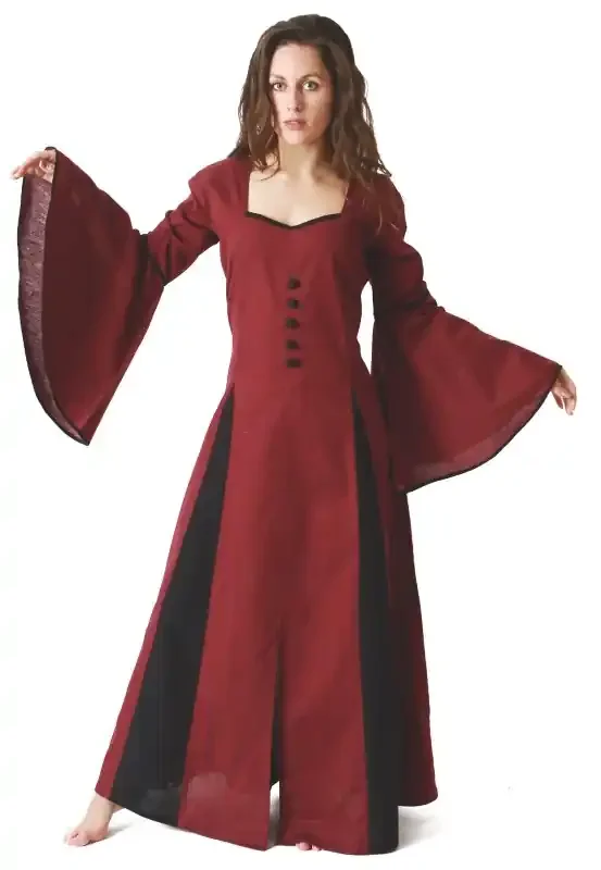 Mittelalter Kleid mit Knöpfen