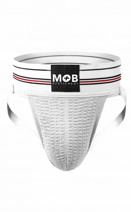 MOB FETISH JOCKSTRAP WHITE MEDIUM 3IN WAISTBAND
