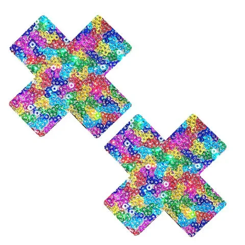 Multicolor Sequin Mesh X Pasties