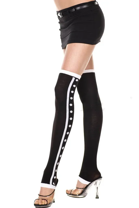 Music Legs Acrylic With Polkadots And Striped Sides leg Warmer*