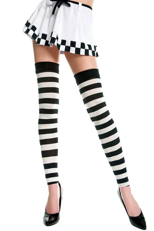 Music Legs Opaque Wide Stripes Leg Warmer*