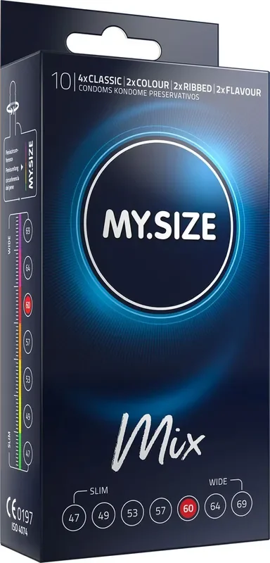 MY.SIZE Mix 60 mm Kondome – 10 Stück
