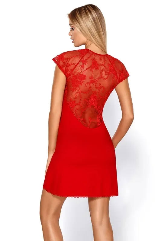 Nachtkleid mit Spitze am Rücken