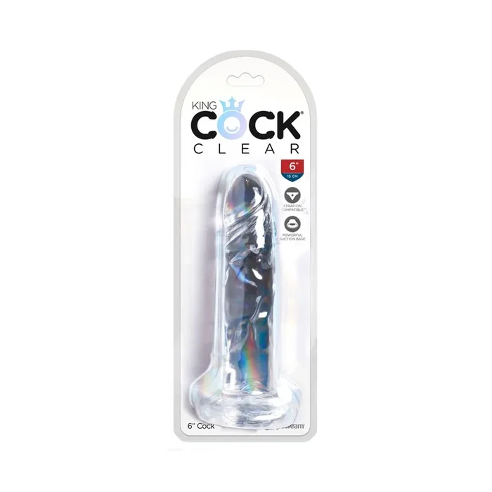 Naturdildo mit Saugfuß & Eichel – 15,5 cm Einführlänge – Transparent