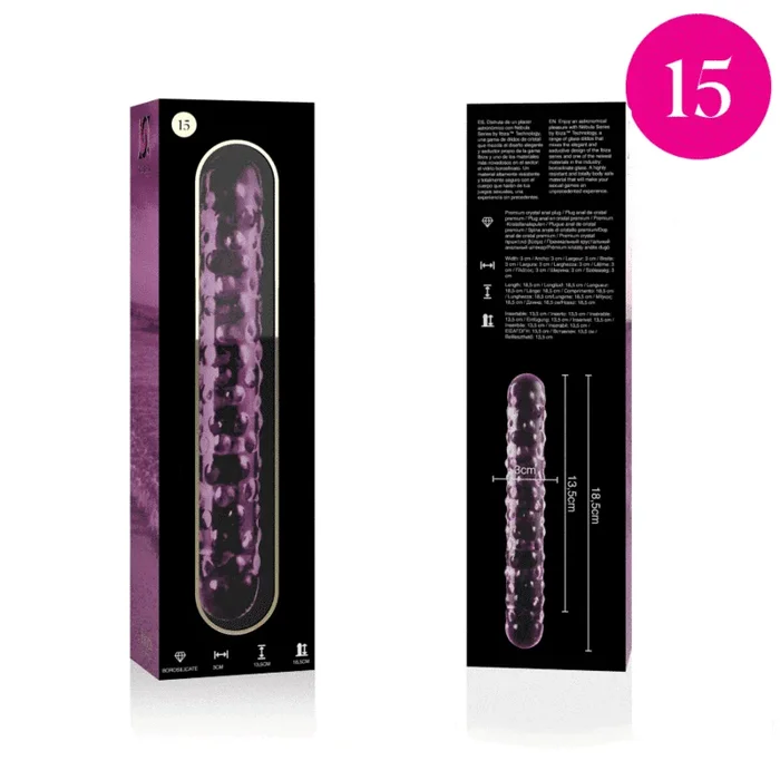 Nebula Series BY Ibiza – Modell 15 Dildo Borosilikatglas Rosa 18.5 CM -O- – CM