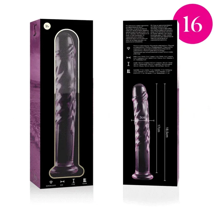 Nebula Series BY Ibiza – Modell 16 Dildo Borosilikatglas Rosa 18.5 CM -O- – CM