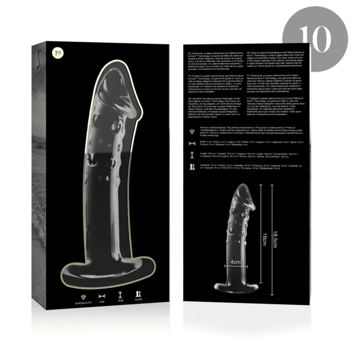 Nebula Series BY Ibiza – Modell 19 Dildo Borosilikatglas Klar 18.5 CM -O- – CM