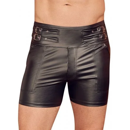 NEK – Langer Männer-Shorts mit Metallschnalle (Schwarz) – M