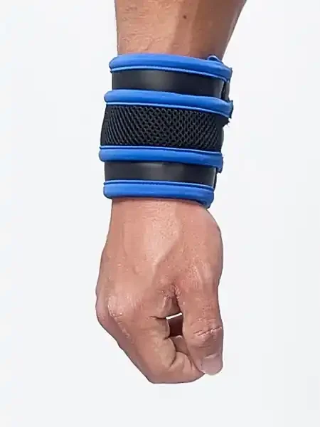 Neopren-Armband-Portemonnaie – schwarz-blau