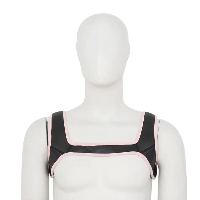 Neopren Harness – schwarz-pink