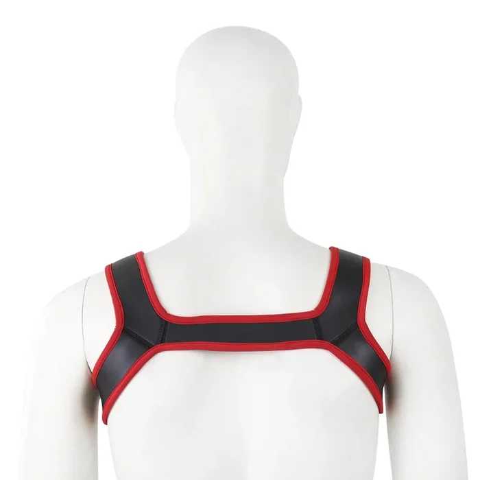 Neopren Harness – schwarz-rot