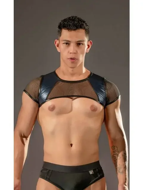 Netz-Crop-Top