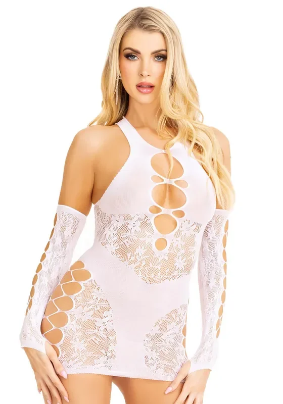 Netzkleid mit Cut-Outs