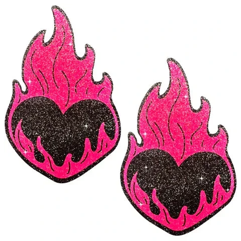 Neva Nude-Heart Flame Pasties*