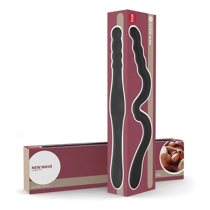New Wave Silicone Double Dildo Black