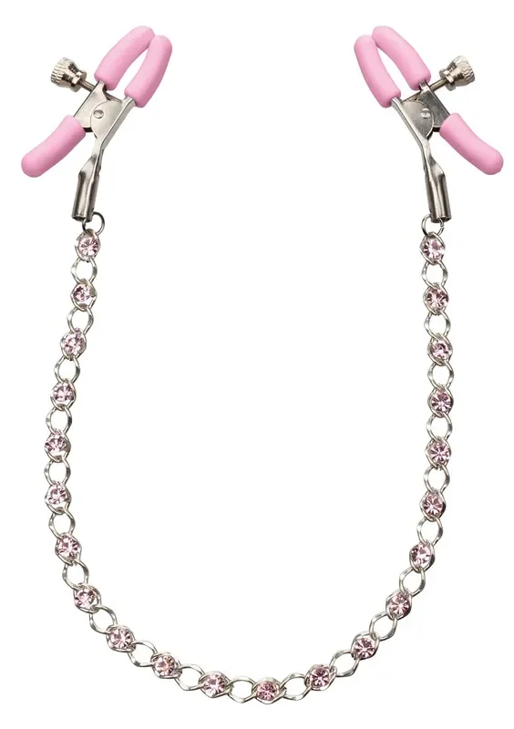Nippelklammern mit funkelnder Kette