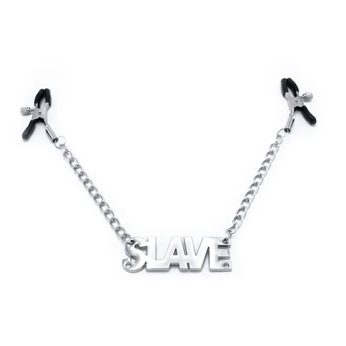 Nippelklammern mit Kette ‘SLAVE‘