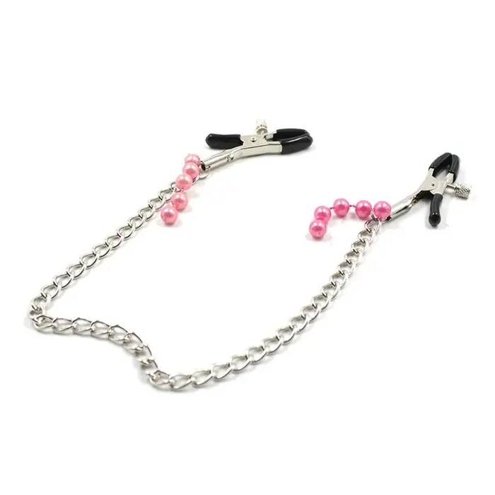 Nippelklemmen mit Kette ‘Perlen‘