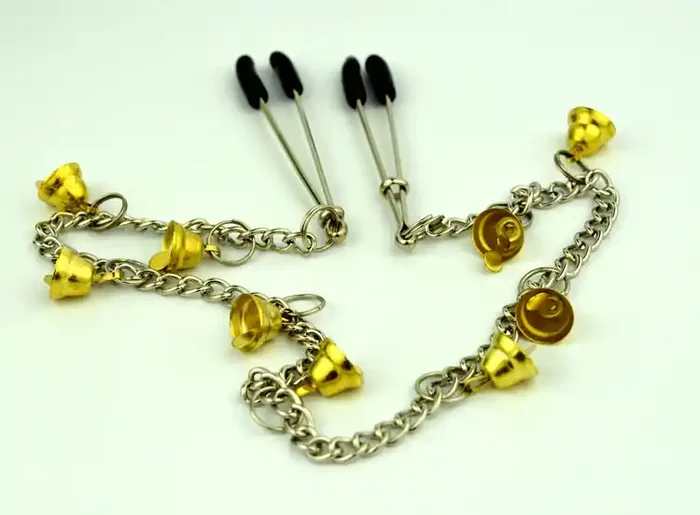 Nippelklemmen mit Kette ‘Schellen‘