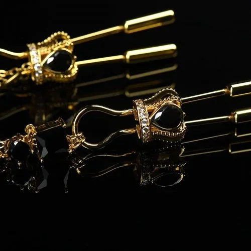 Nippelklemmen mit Kette von UPKO »Crown and Dangling«