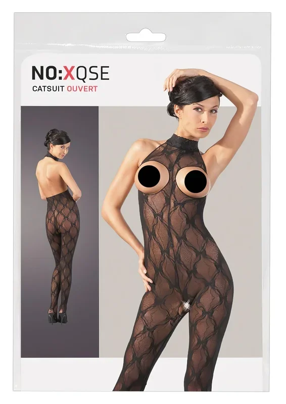 NO:XQSE – Spitze Catsuit mit offenem Brustbereich