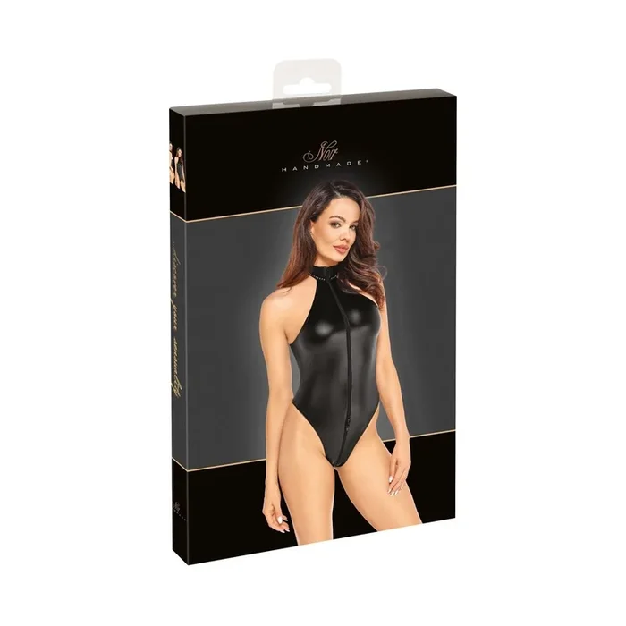 Noir Powerwetlook Luxe Bodysuit