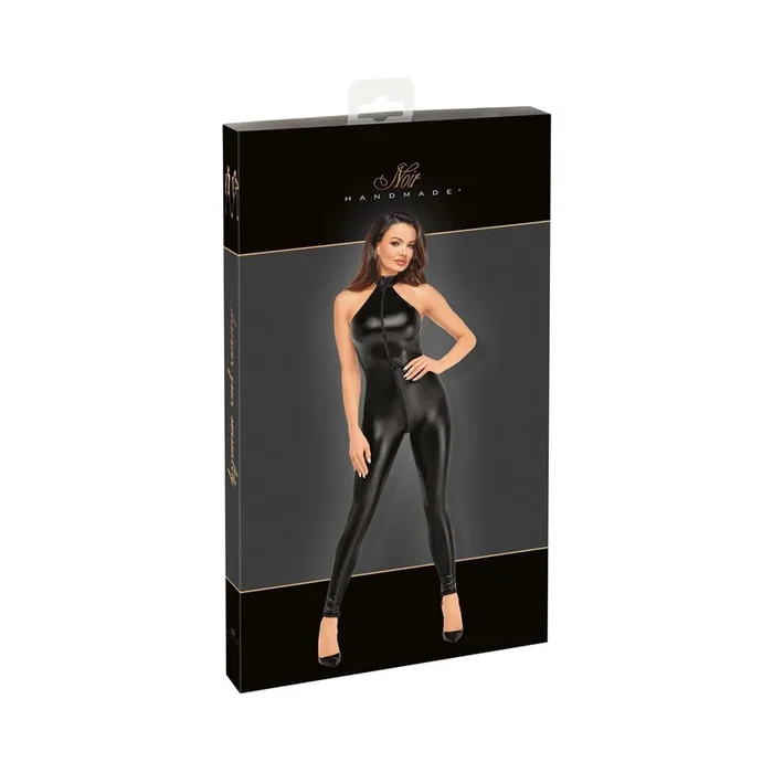 Noir Powerwetlook Strass Overall – Größe – M