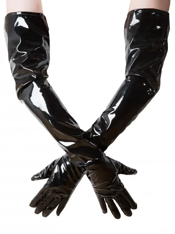 Oberarmlange Lack Handschuhe