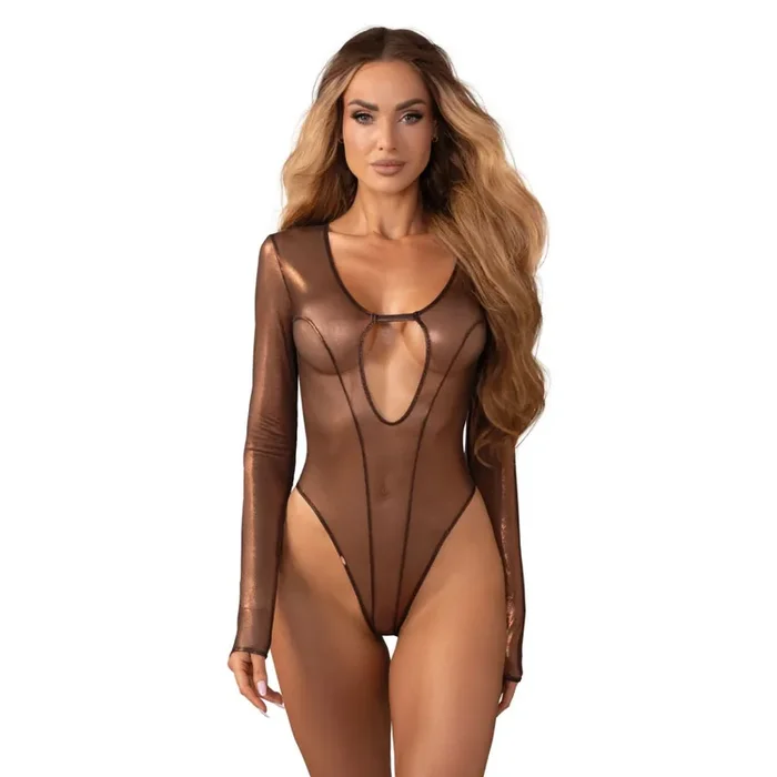Obsessive – Soranna Langer Offener Teddy – Braun