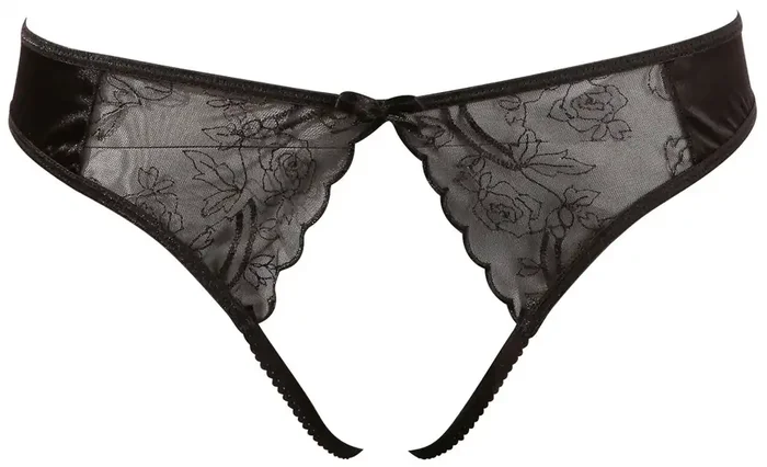 Offener String mit feiner Stickerei